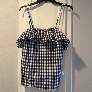 A New Day black and white gingham tank top